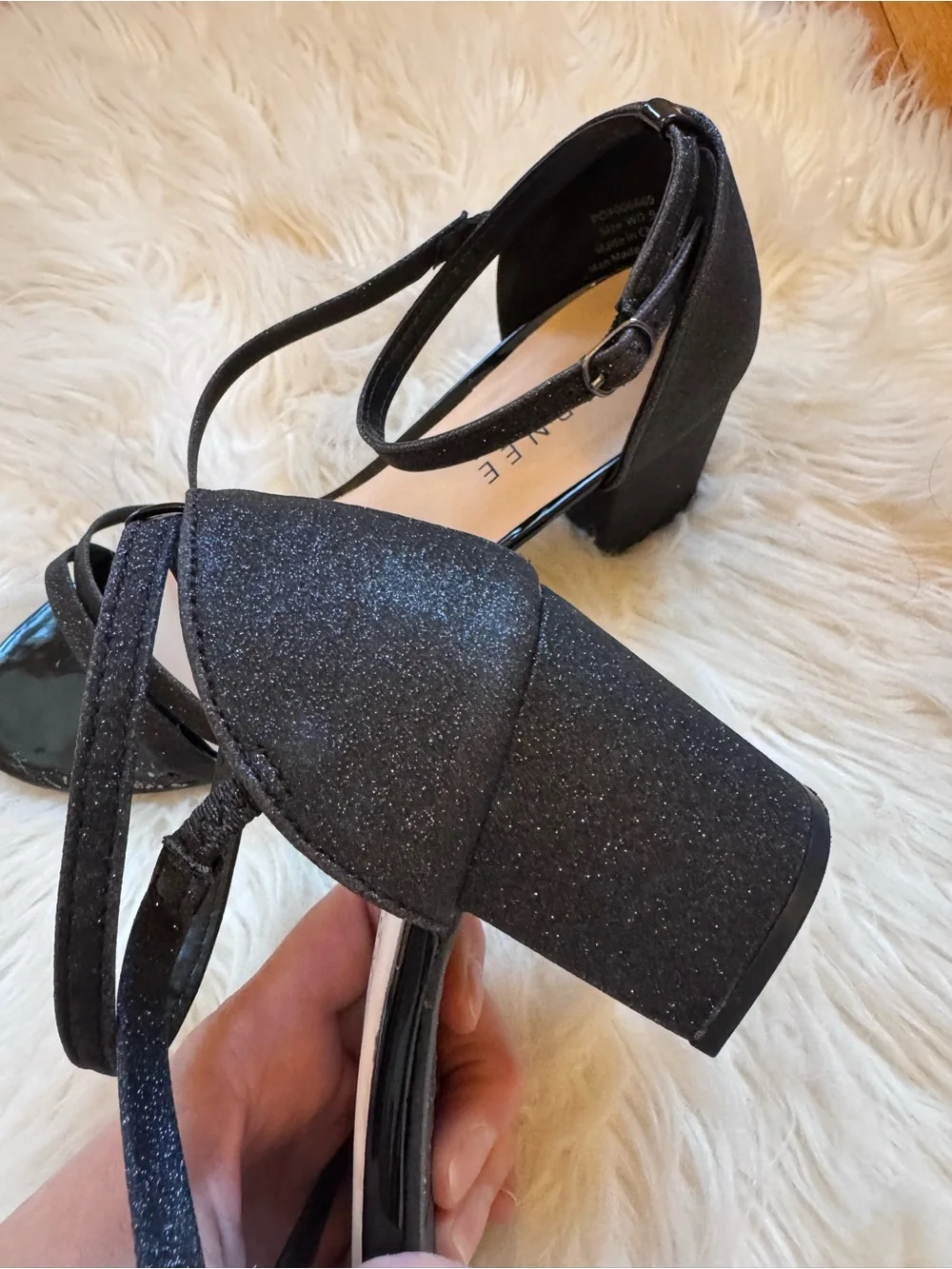 Journee Collection Black Strappy Low-Heel Sandals